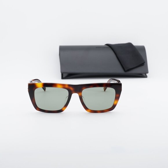 Saint Laurent SL M131/F 003 Square Sunglasses - Havana\\Green main image 7